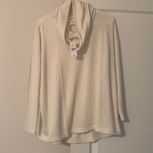 Cowl Neck speckled sweater